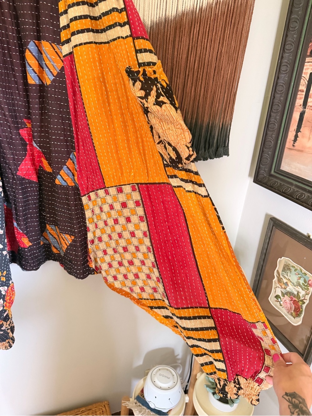 Kantha Bae Be Still Harem Bohemian Patchwork Harem Pants - Picture 4 of 11